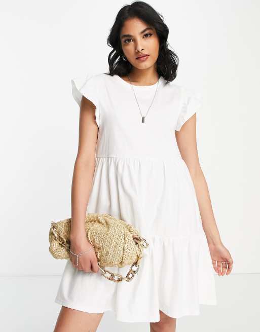 White frill 2025 smock dress