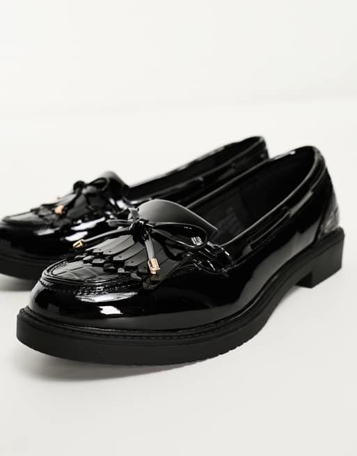 River island store black school shoes