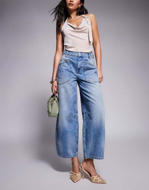River island front pocket detail jean in blue - view 1