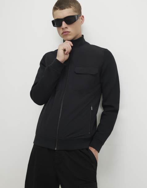 River Island Funnel neck hybrid jacket in black - view 1