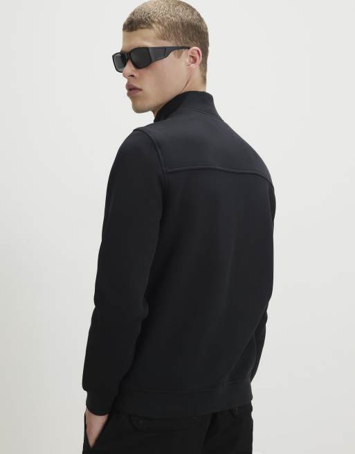 River Island Funnel neck hybrid jacket in black, 4 of 4