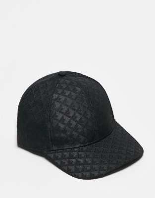 River Island geometric jacquard cap in black - ASOS Price Checker