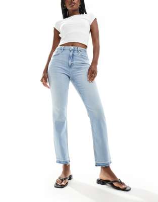 River Island - Gerade geschnittene Jeans in Hellblau