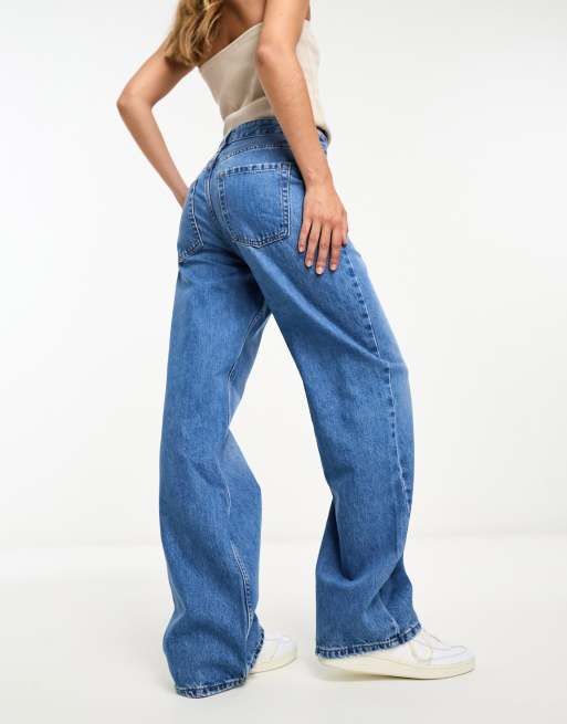 River Island – Gerade Jeans im Stil der 90er in mittelblauer Waschung, 2 von 5
