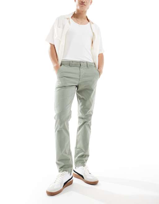 River Island – Gewaschene Chino in Khaki