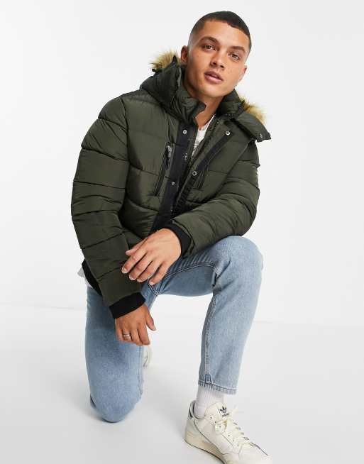 River Island - Gewatteerd jack in groen
