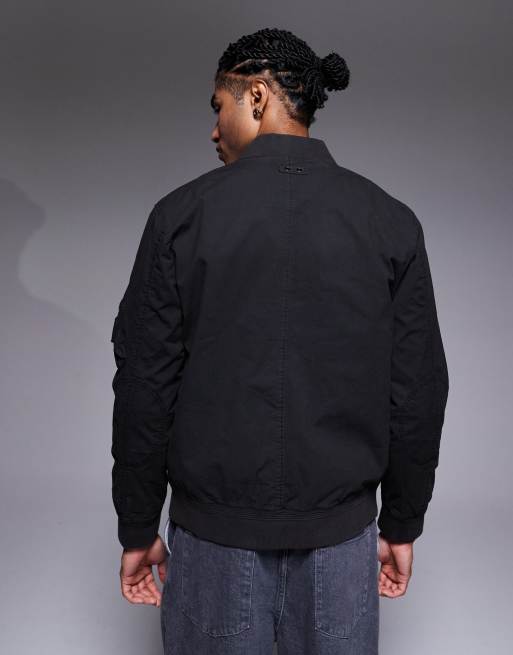 River Island - Giacca bomber multitasche nera, 3 di 5