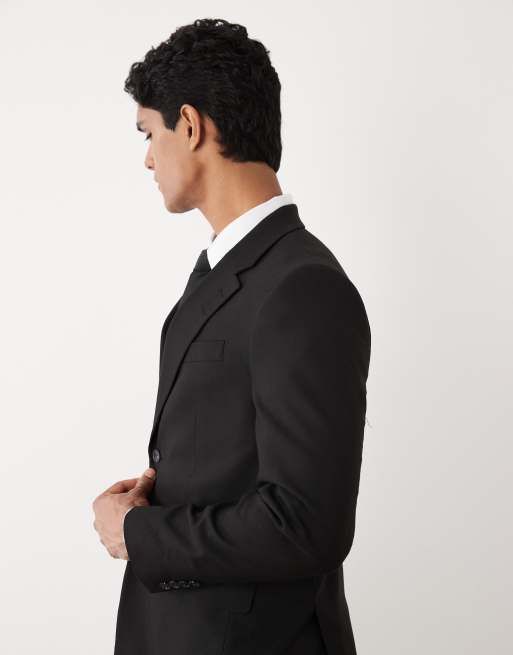 River Island - Giacca da abito slim nera, 5 di 5
