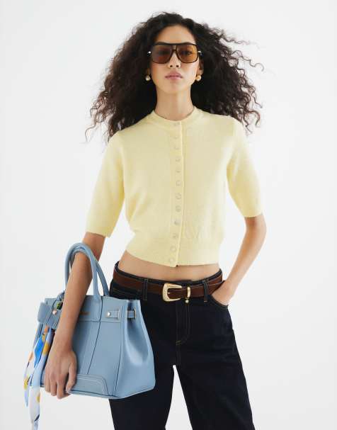 River Island - Gilet à manches courtes - Jaune clair - view 1