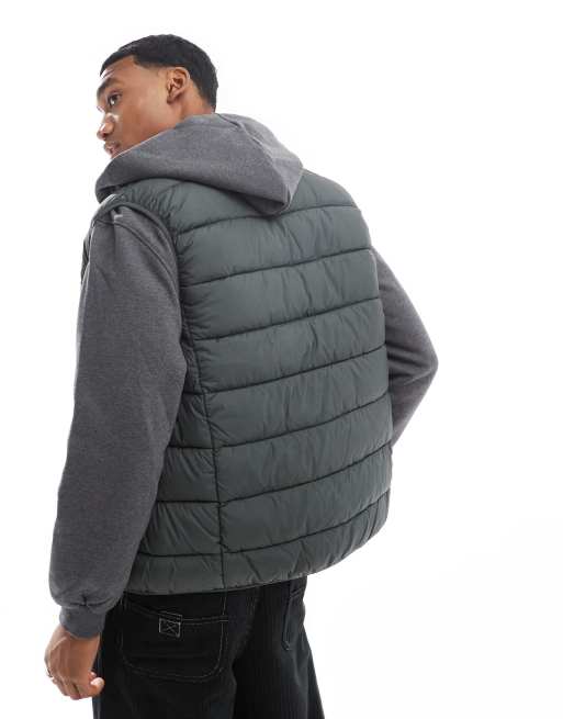 River Island gilet in khaki | ASOS
