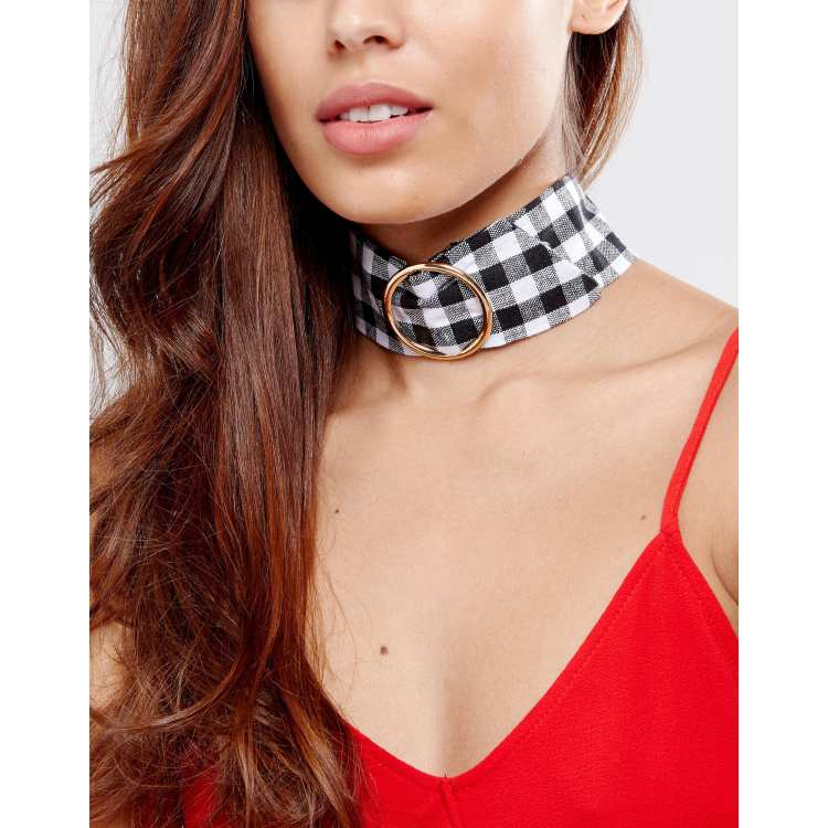 Checkered choker deals