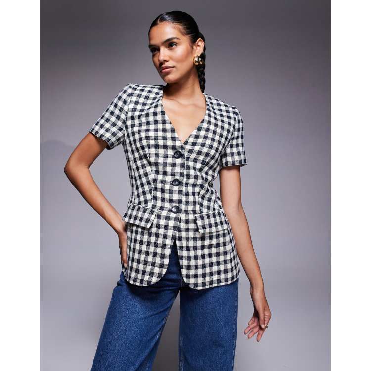 ジャケット・アウター rikotokyo Gilet blouse(Gingham check) rikotokyo Gilet blouse(Gingham check)