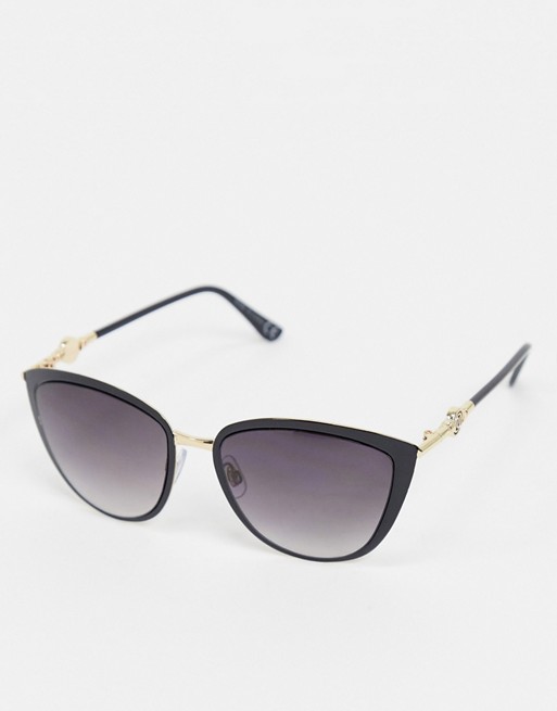 River Island glam sunglasses in black