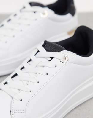 river island black and gold trainers