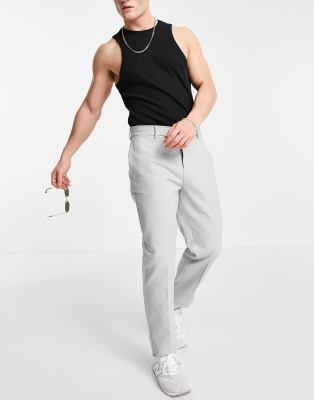 River Island - Grå chinos i twill