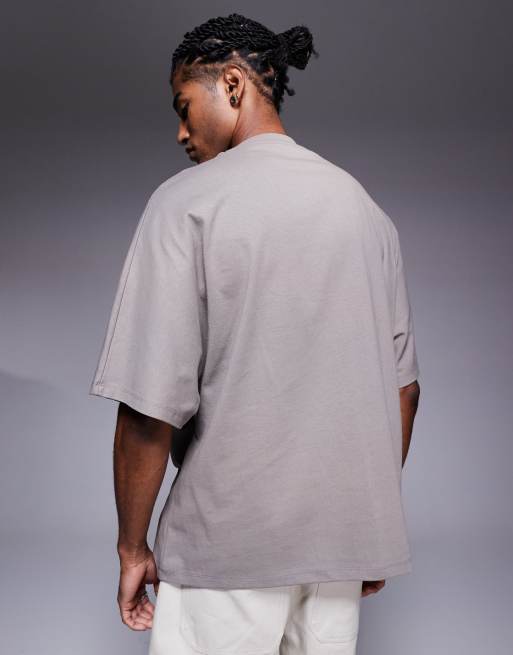 River Island – Grå t-shirt i oversize med Sainte-logga, 2 av 4