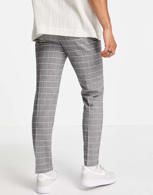 River Island - Grå ternede joggingbukser, 4 af 4