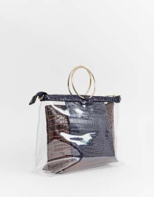 river island clear bag