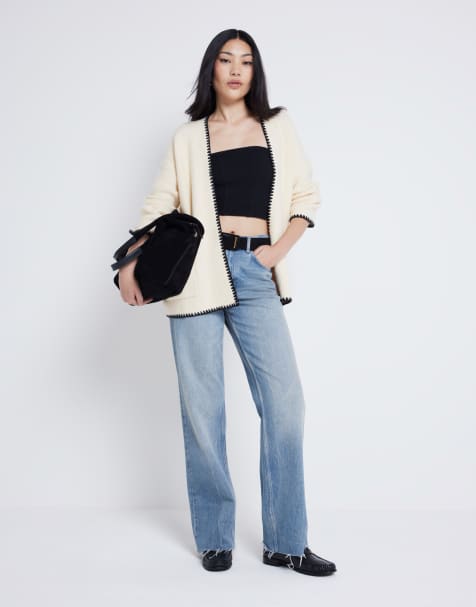 River Island – Gräddvit kofta med langettsöm - view 1