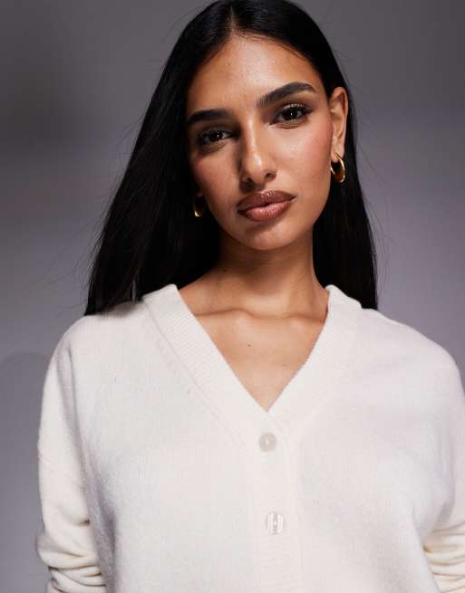 River Island – Gräddvit kofta med v-ringning och detalj baktill, 4 av 4