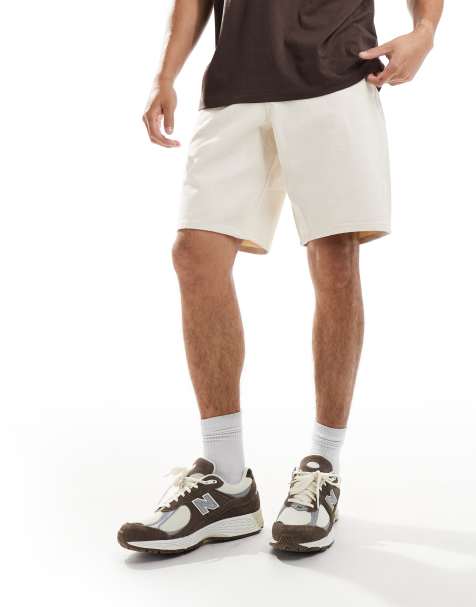 River Island – Gräddvita jeansshorts med smal passform - view 1