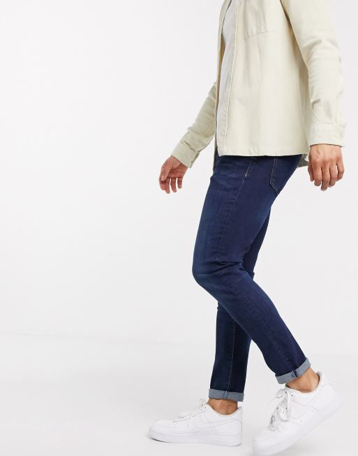 River Island – Granatowe jeansy o o obcisłym kroju