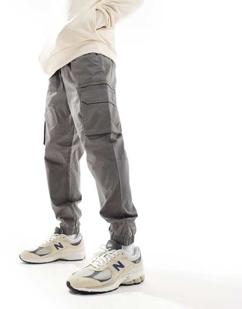 River Island Greco cargo trousers in dark grey - view 1