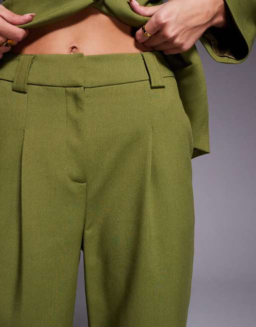 River Island – Gröna byxor med raka ben, 4 av 5