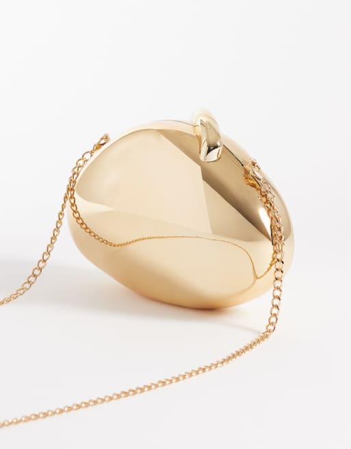 River Island - Guldfarvet clutch-taske med hårdt ydre, 4 af 4