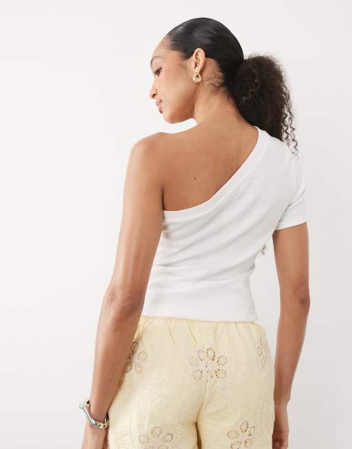 River Island - Gule shorts med cutwork, 5 af 5