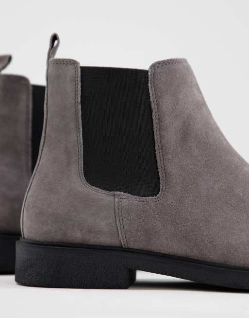 River island grey chelsea hot sale boots