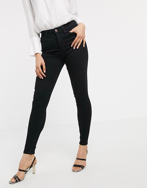 River Island Hailey high rise skinny jeans in black