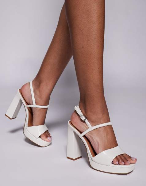 River Island - Hakken met plateauzool in wit - view 1
