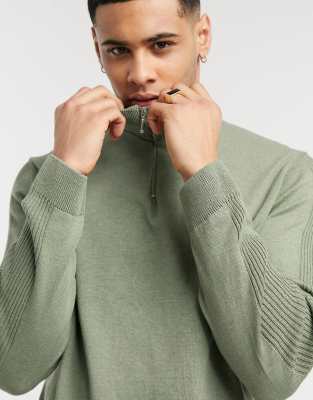 zip funnel neck jumper