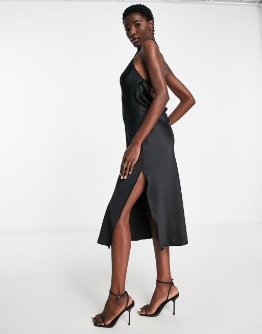 River island black slip 2024 dress