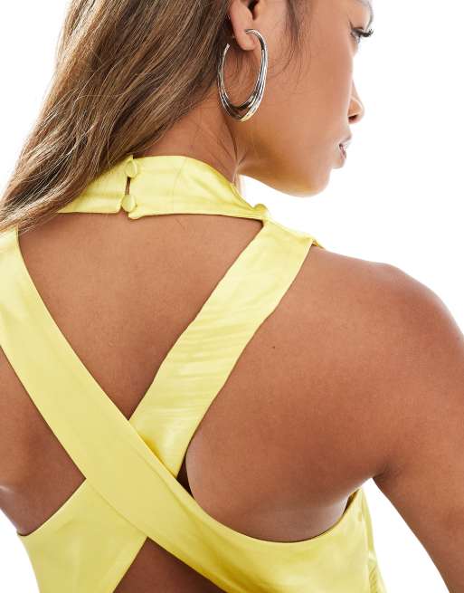 backless halter black dress Serenity CEA Black SILK-SATIN BACKLESS HALTER-NECK MINI DRESS main image 1
