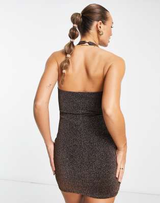 bodycon glitter mini dress