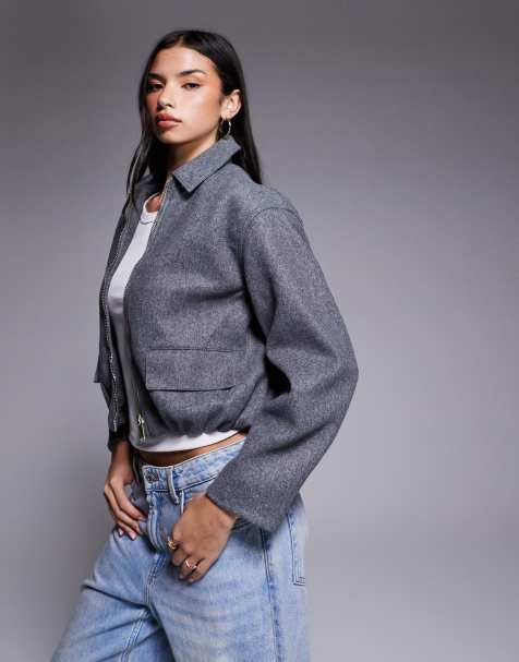 River Island - Harrington jack in grijs - view 1