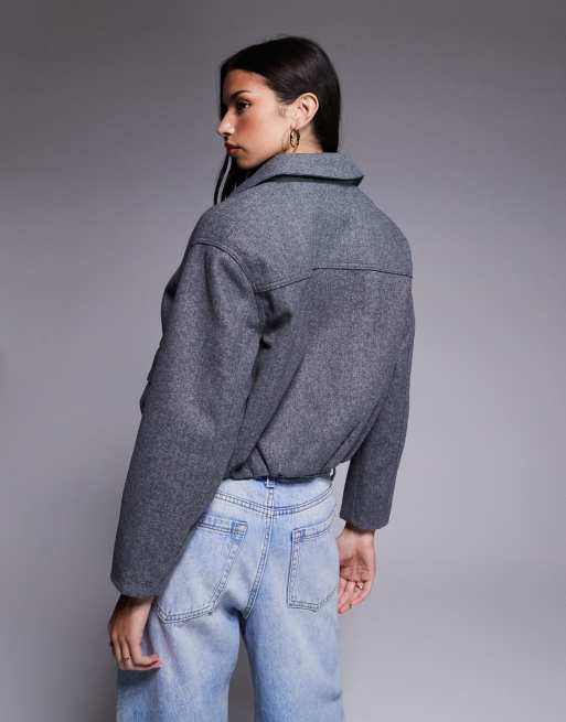 River Island - Harrington jack in grijs , 2 van 4