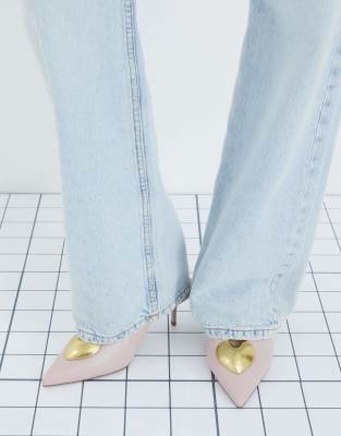  Heart detail court heels  - light