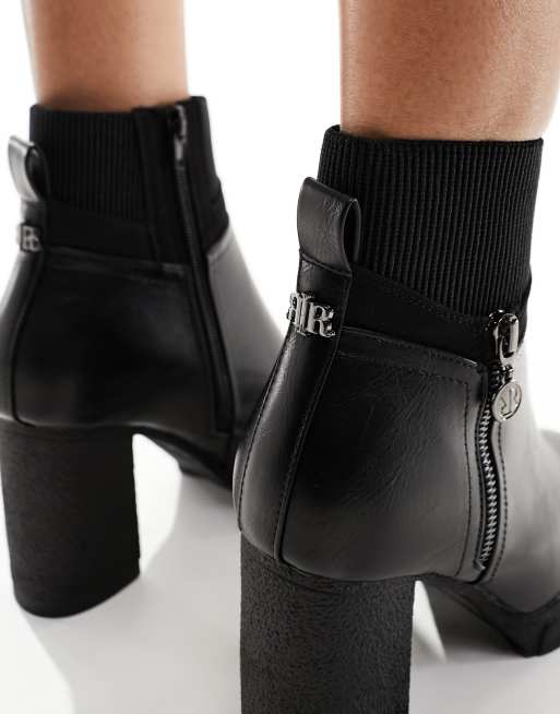 Womens black shop heeled boots