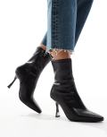 River Island heeled boots in black