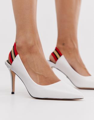 river island white court shoes