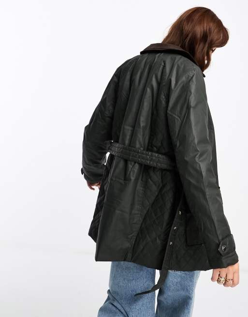 Womens wax jacket river island discount