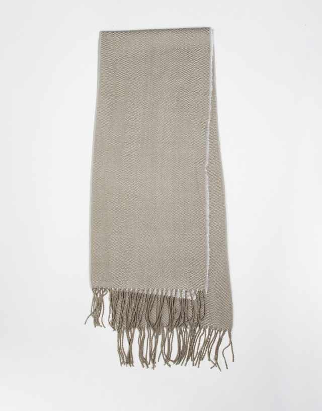 River Island herringbone scarf in cream