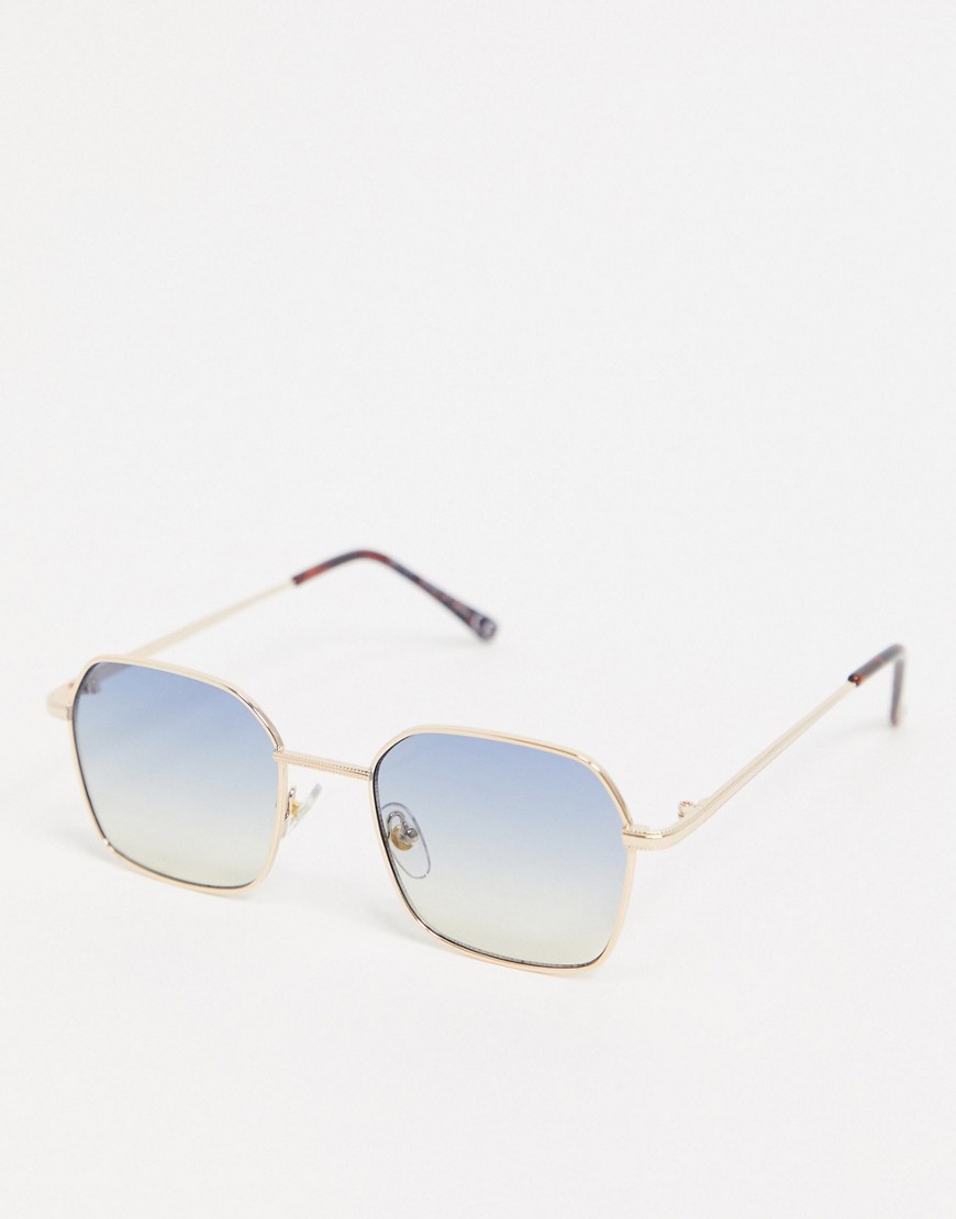 River Island hexagon sunglasseswith graduated lens in gold