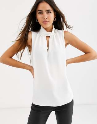 high neck keyhole top