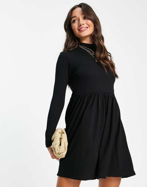 High neck outlet smock dress