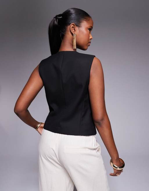 River Island high neck vest in black, 4 of 4