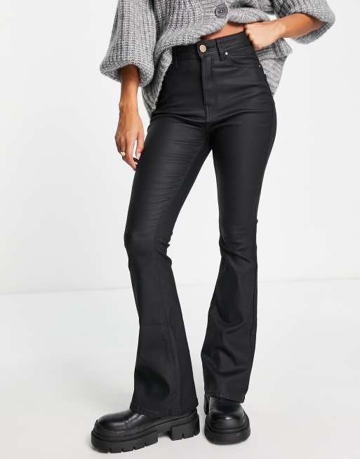 Skinny Flare Coated Jeans